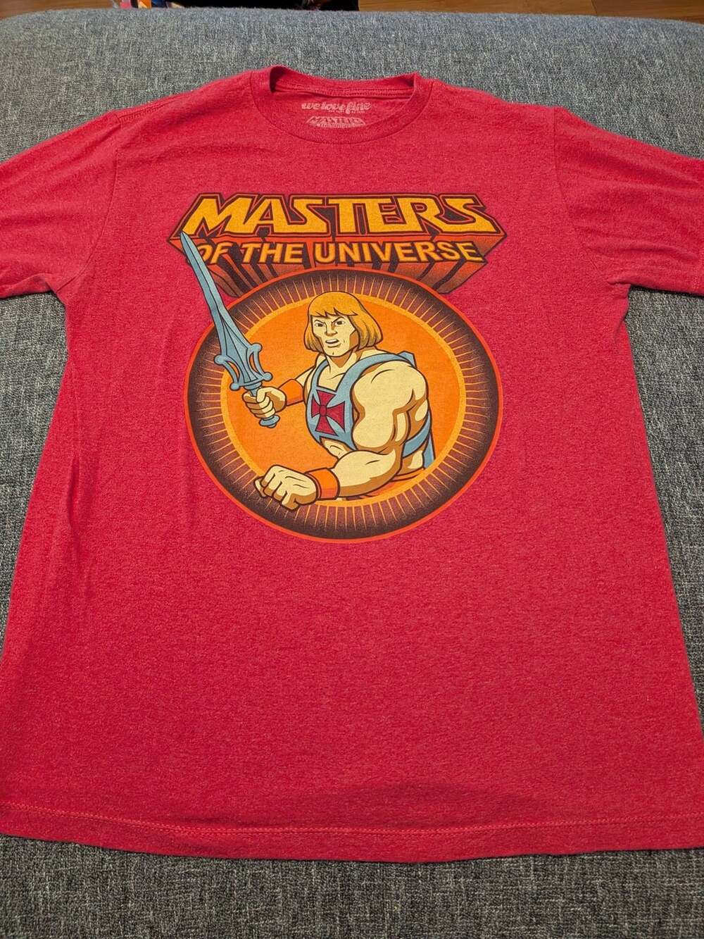 WeLoveFine Masters of the Universe He-Man T-Shirt Size M Red Graphic Tee